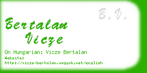 bertalan vicze business card